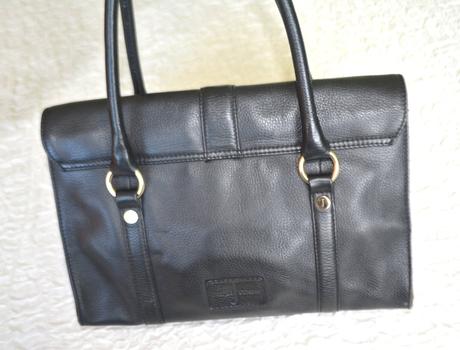 Čierna kožená kabelka jasper conran,