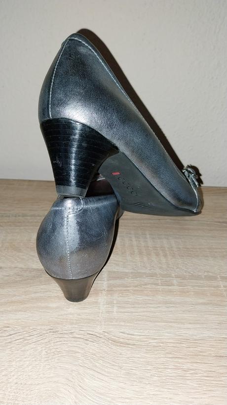 Šedo- strieborné lodičky zn. ecco, ecco,36