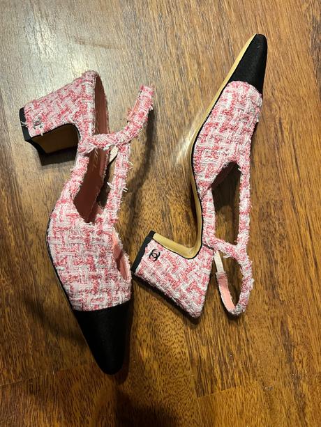 Topánky tweedove ružové, 38