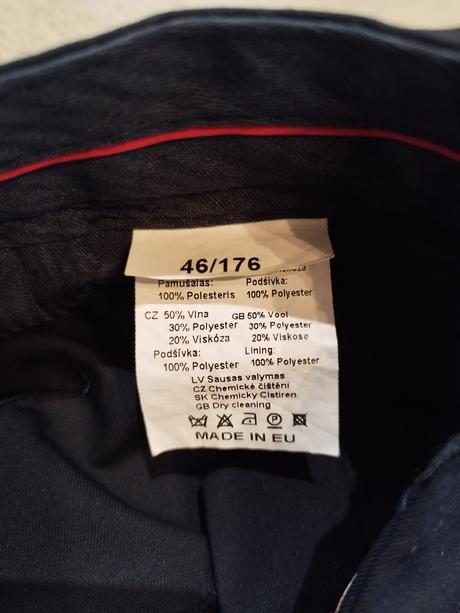 Predám oblekové nohavice tmavomodrej farby 46/176, 176