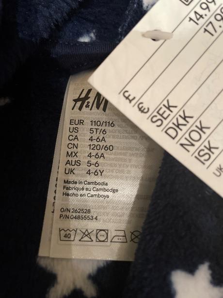 Makkučký župan h&m na 4-6 rokov, h&m,116