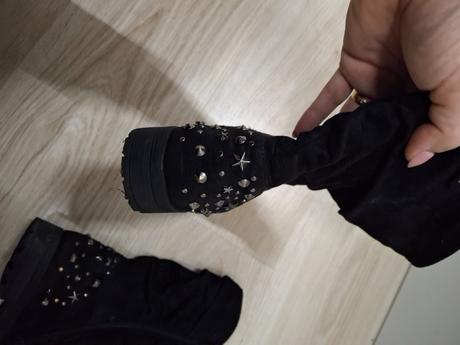 Čierne zateplene čižmičky, graceland,34