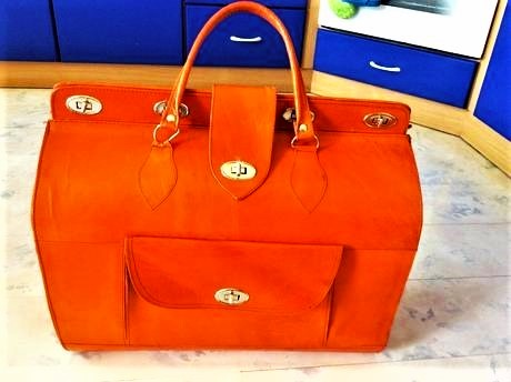 Kožená cestovná taška,