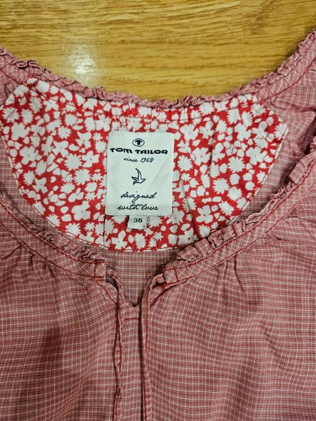 Červené tričko v. 36, tom tailor,36