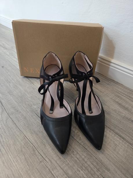 Kožené lodičky s mašĺou, next,41