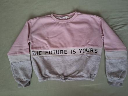 Mikina crop, h&m,134