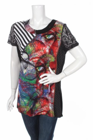 Farebné tričko s krajkovými rukávmi, xl