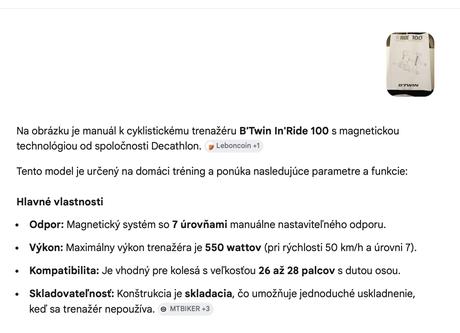 Trenažér s bicyklom, btwin