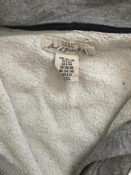 Mikina sivá,super stav 8-10, h&m,140