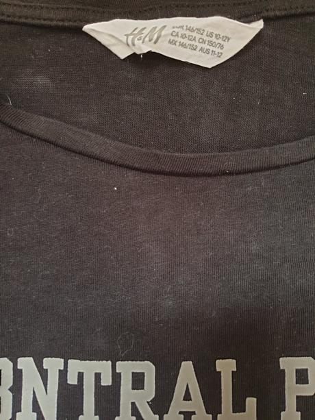 Dve čierne tričká, h&m,146