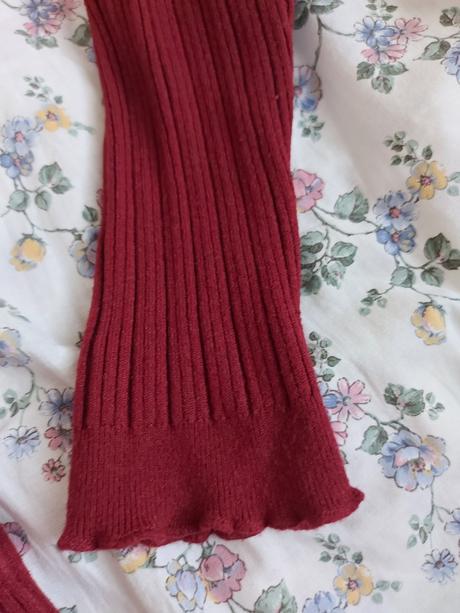 Bordový rebrovaný vrúbkový rolák, m