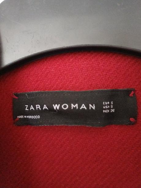 Tmavočervený kabát zn. zara, zara,s