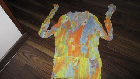 Farebný transparentný top, s