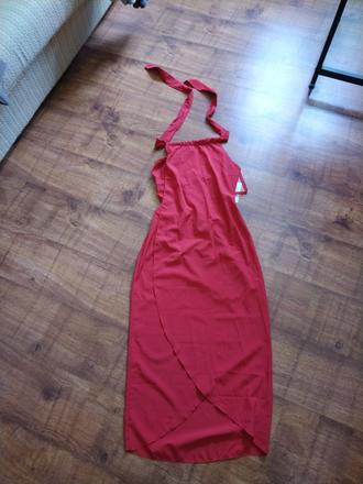 Letné červené šaty, s