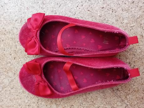 Červené črievičky/balerínky, h&m,28