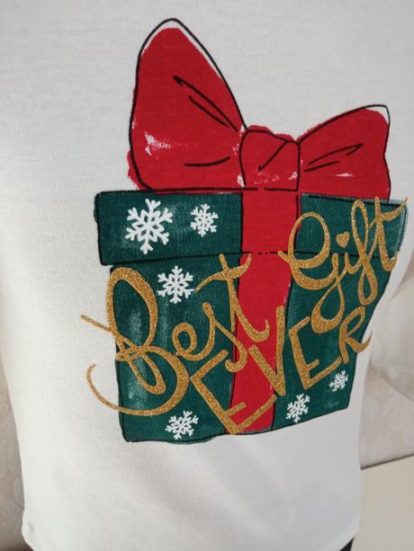 Biele tričko s rolákom a potlačou (18-24 mes.), fagottino,86