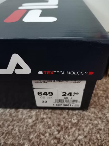 Topánky fila 22, fila,22