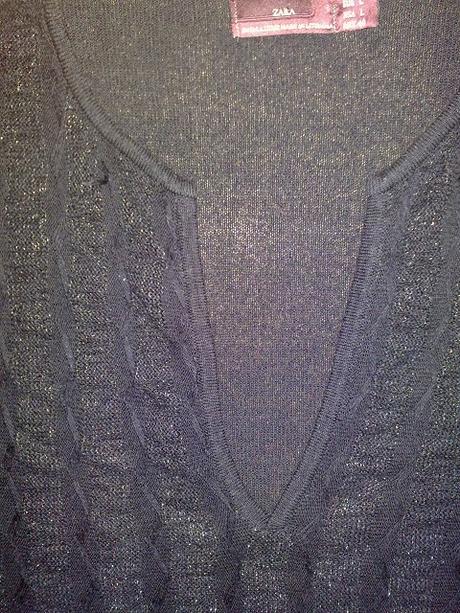 Cierne pánske úpletové tričko, zara,l