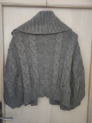 C 313sivé pončo, sveter  xxl  raz oblecene, xxl