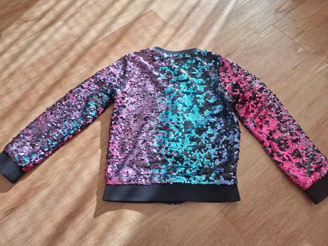 Krásna bunda s flitrami 140, f&f,140