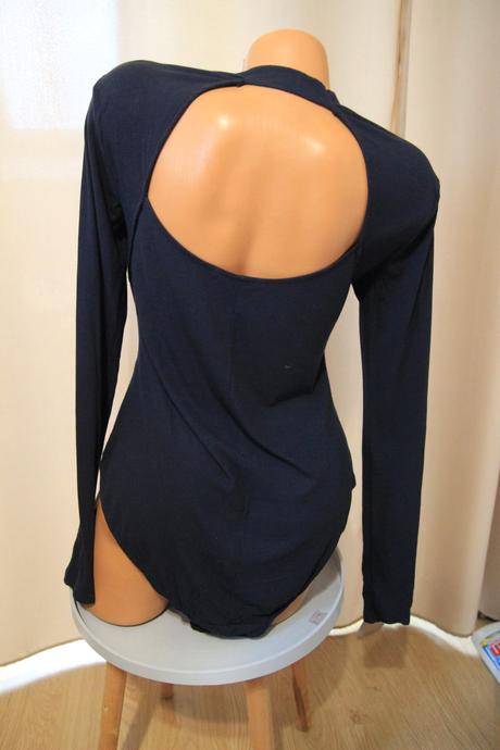 Tmavo modrý bavlnený body top, h&m, h&m,l