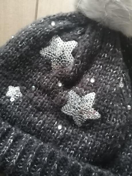 Zimná čiapka so striebornými hviezdami, f&f,122