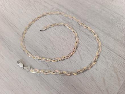 Trojfarebná strieborná retiazka, 