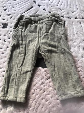 Zelené ľanové nohavice, zara,86