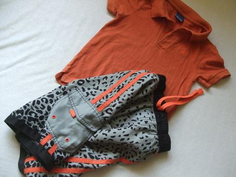 Oranžové tričko s kraťasmi, george,116