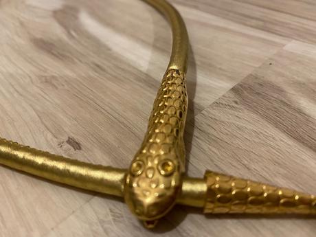 Krásny elegantný zlatý opasok náhrdelník tvar hada,