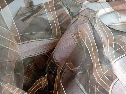 2ks závesy hnedých odtieňov,