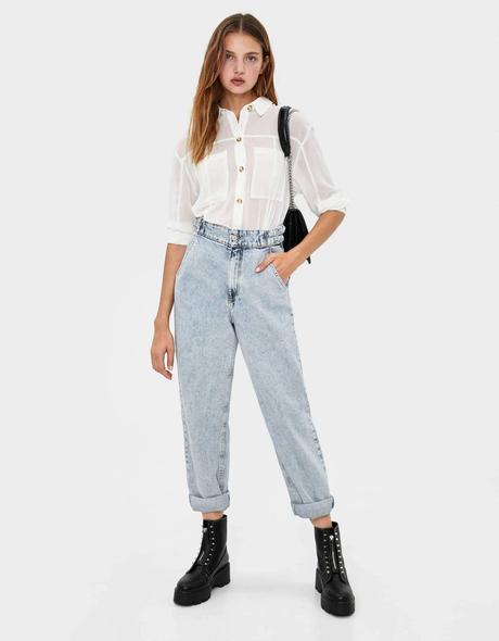 Dámska biela priesvitná blúzka bershka (26), bershka,s