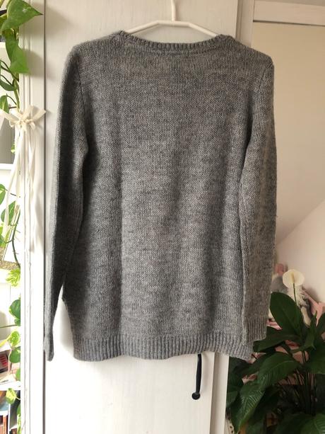 Sivý sveter oversize/ šedý sveter oversize, h&m,s