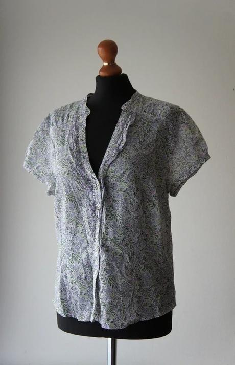 Ľahká vzorovaná blúzka s volánovým, zara,xl