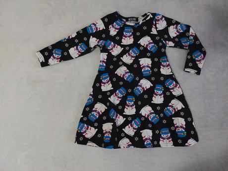 Snehuliaci vianočné šaty zn.miss look veľ.116, 116