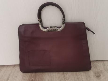 Štýlová kožená značková kabelka, valentino