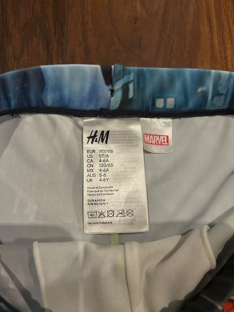 Plavky spiderman, h&m,110