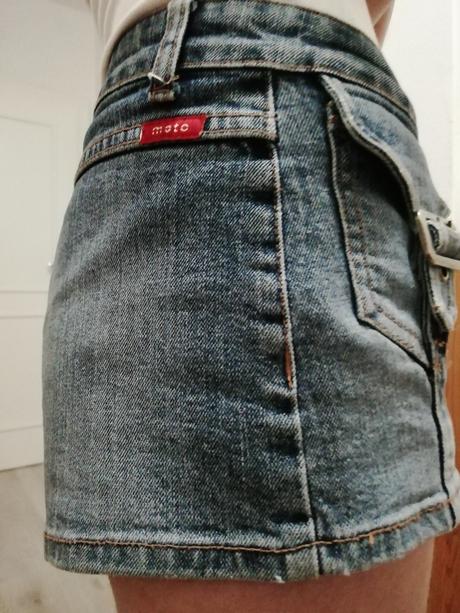 Dámske rifľové šortky, s