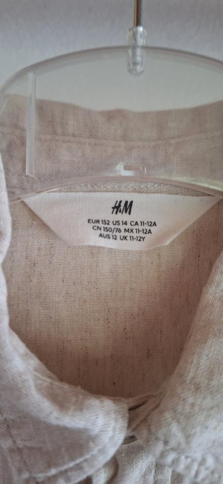 Ľanová košeľa, h&m,152