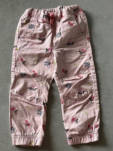 1x oblečené bavlnené nohavice, h&m,86