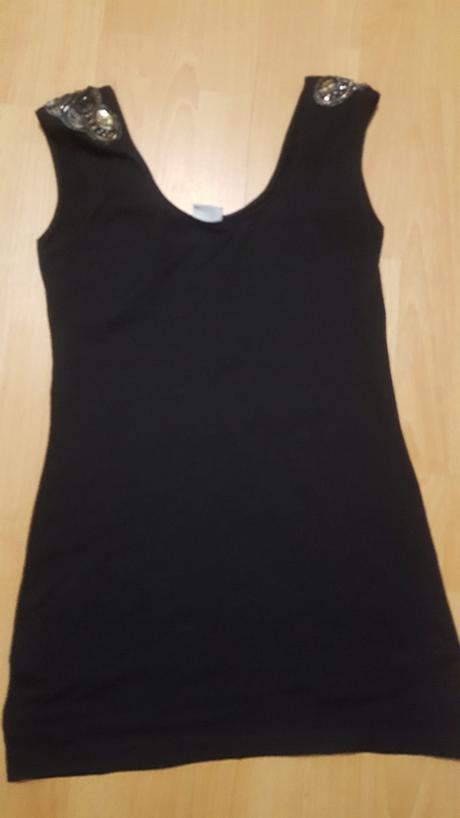 Čierny predĺžený top, h&m,m