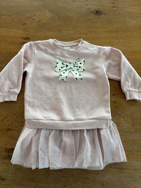 Teplákové šaty s tylovou sukňou, h&m,86