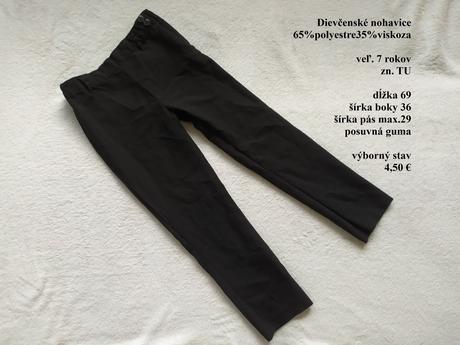 Elegantné čierne nohavice, tu,122