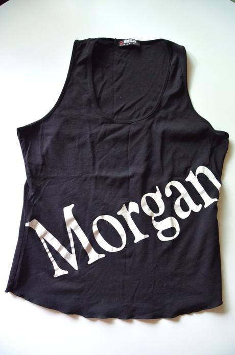 Tielko s nápisom, morgan,m