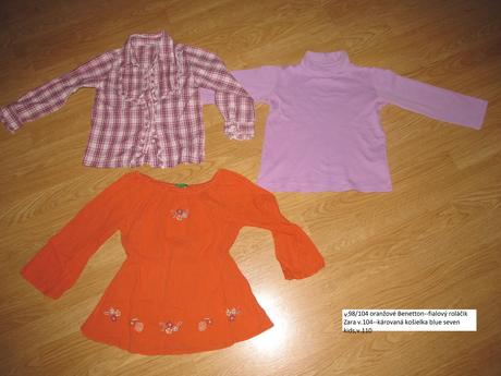 Oranžová blúzka zn. benetton, benetton,98