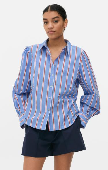 Primark pruhovaná košeľa s nafúknutými rukávmi, primark,l