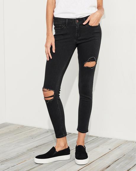 Trhane  super skinny hollister 0r - xs/s, abercrombie&fitch,s / xs