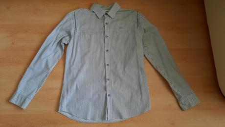 Pásikavá bielo-čierna pánska košeľa, xxl