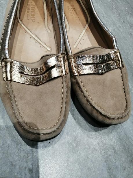 Luxus kožené mokasíny tremp v37,vd 23,5 cm, 37