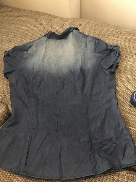 Košeľa v ošúchanom dzinsovom vzhľade, 44